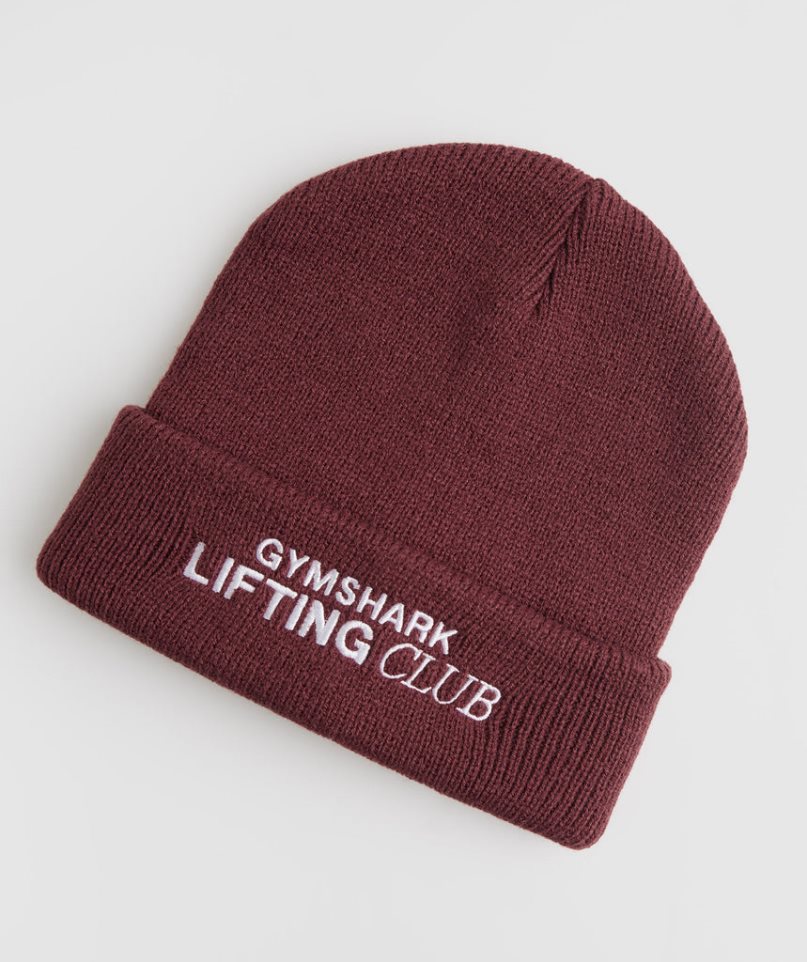 Czapki Beanie Gymshark Social Club Bordowe | PL 293WNZ